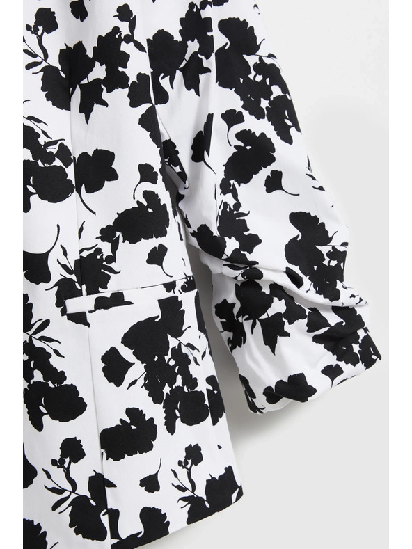 Moodo Fekete-fehér háromnegyedes ujjú zakó Moodo