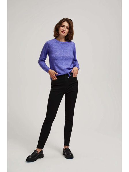 Moodo Fekete közepes derekú szűk farmer Moodo