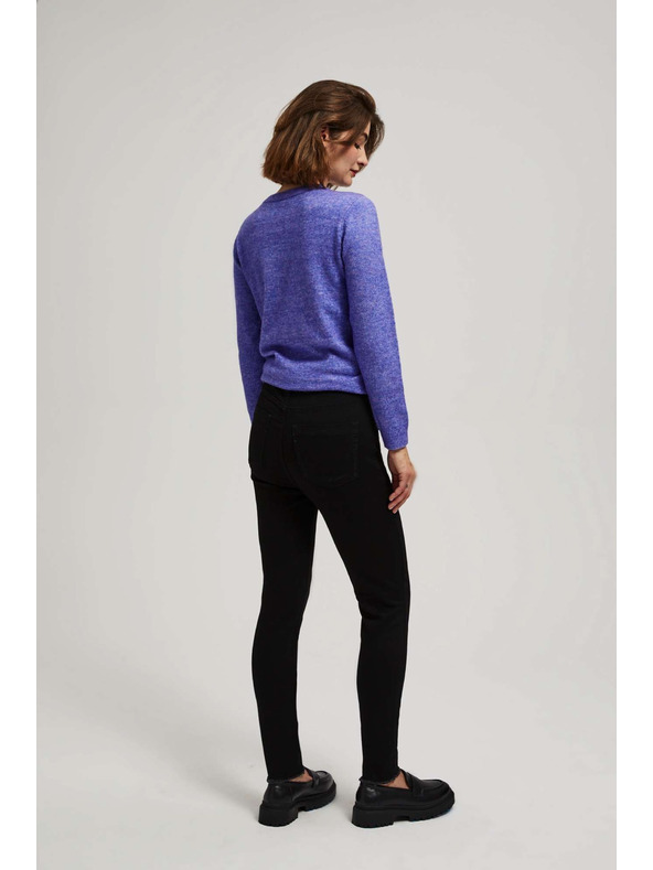 Moodo Fekete közepes derekú szűk farmer Moodo