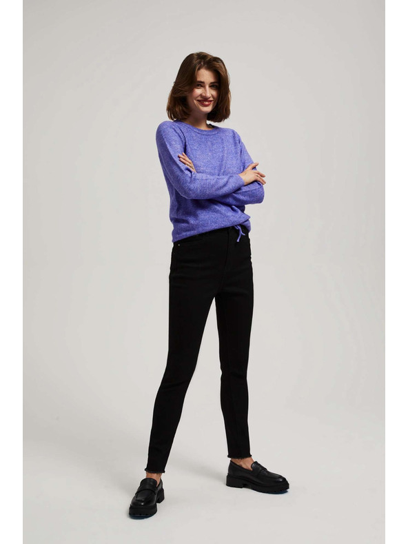 Moodo Fekete közepes derekú szűk farmer Moodo