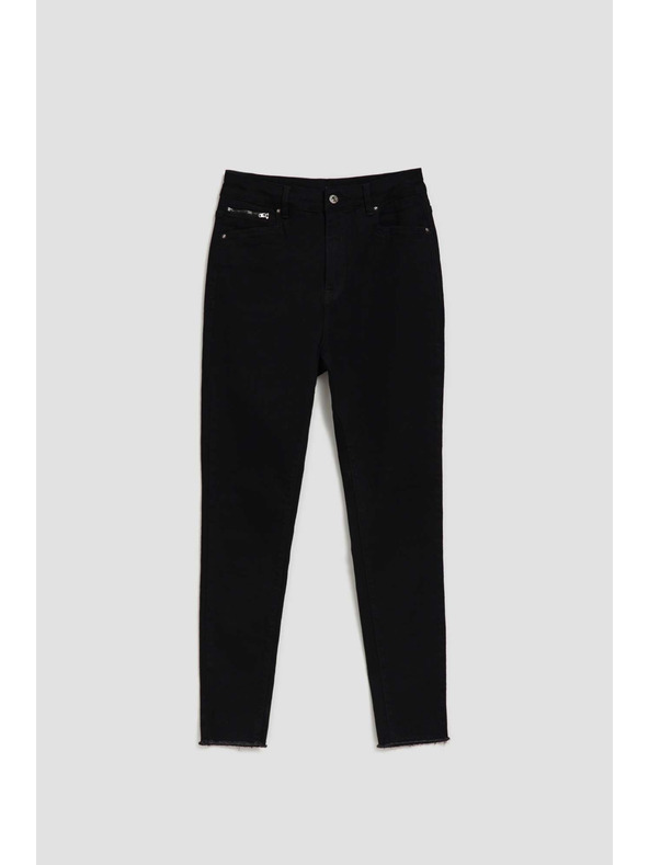 Moodo Fekete közepes derekú szűk farmer Moodo