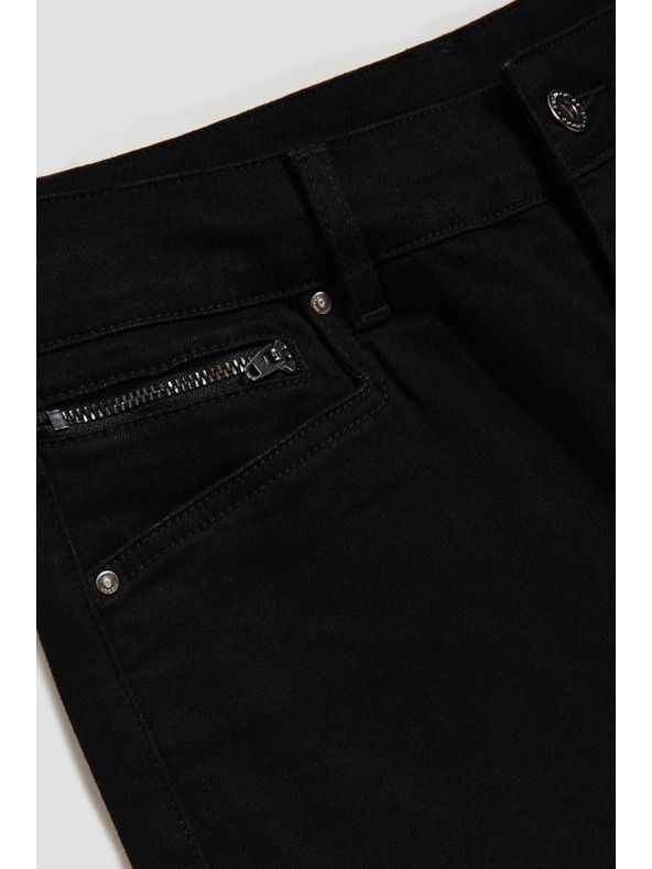 Moodo Fekete közepes derekú szűk farmer Moodo