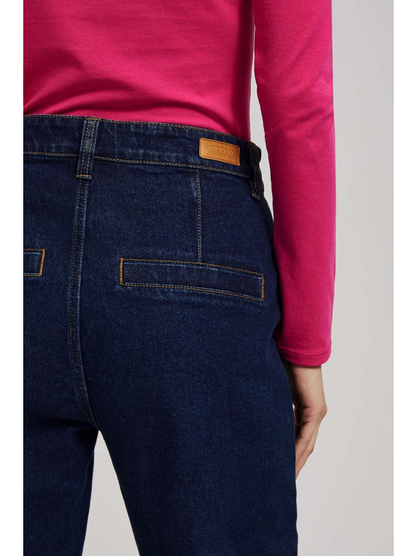 Moodo Sötétkék közepes derekú wide leg farmer Moodo