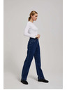 Moodo Sötétkék wide leg farmer dupla gombbal Moodo