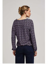 Moodo Levendula V-nyakú mintás blúz Moodo