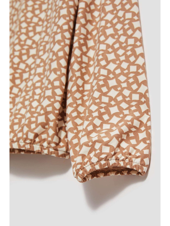 Moodo Gyöngyház V-nyakú mintás blúz Moodo