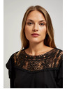 Moodo Fekete póló csipkével Moodo