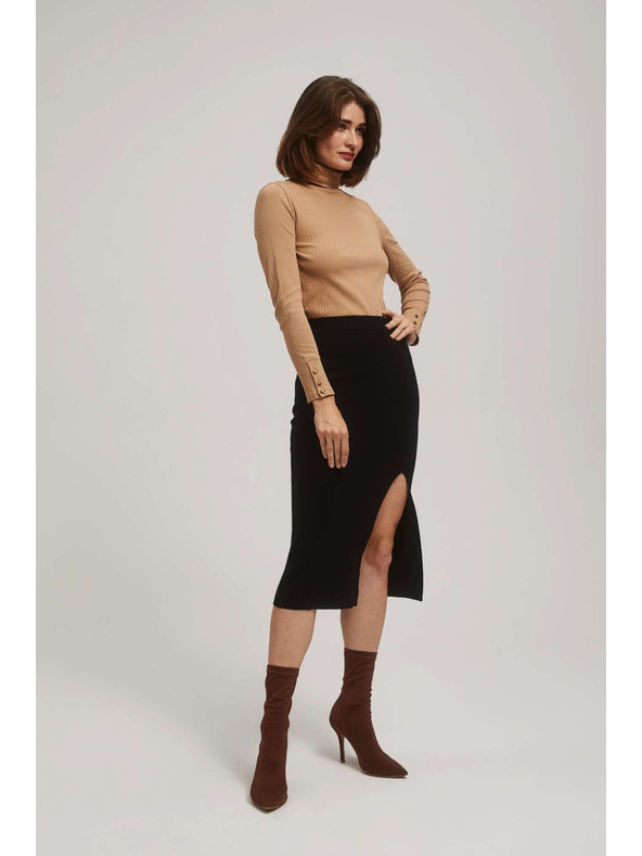 Moodo Bordázott garbós blúz Moodo