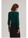 Moodo Moodo smaragdzöld V-nyakú blúz
