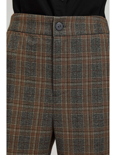 Moodo Moodo szürke kockás nadrág