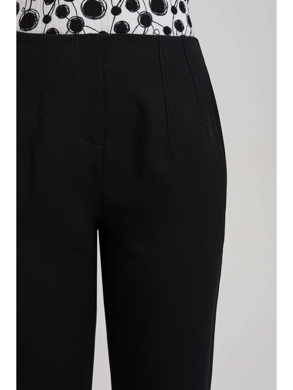 Moodo Moodo fekete egyenes szárú nadrág