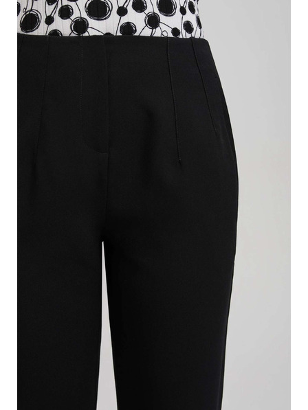 Moodo Moodo fekete egyenes szárú nadrág