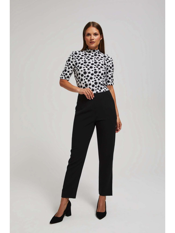 Moodo Moodo fekete egyenes szárú nadrág