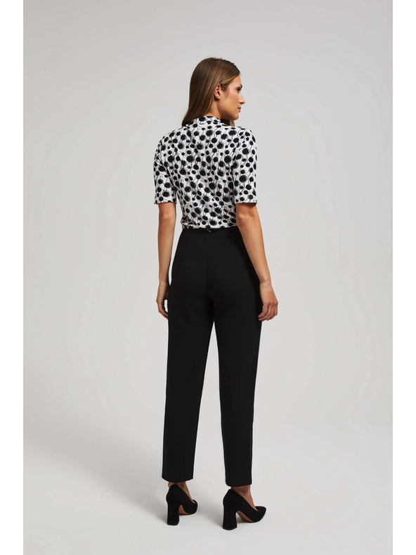 Moodo Moodo fekete egyenes szárú nadrág