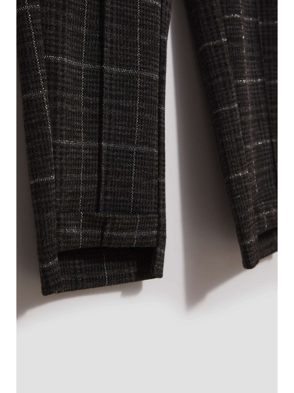 Moodo Moodo fekete kockás nadrág