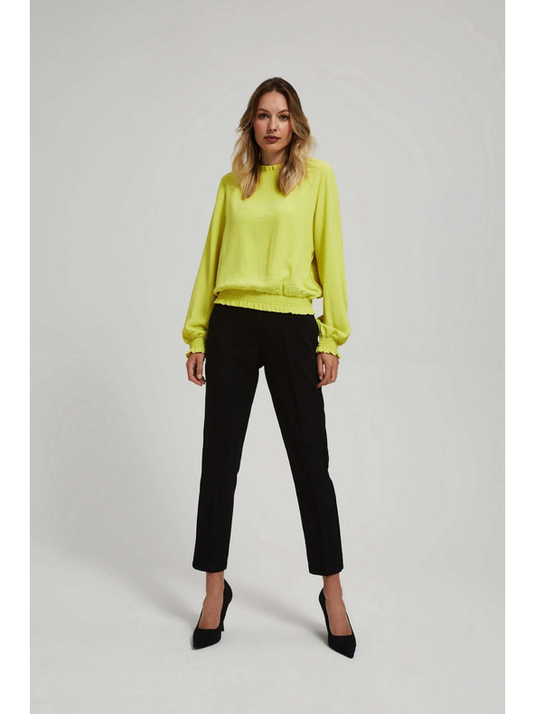 Moodo Moodo fekete strukturált 7/8-os nadrág