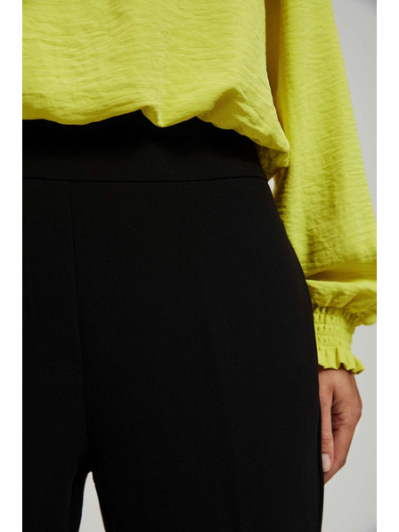 Moodo Moodo fekete strukturált 7/8-os nadrág