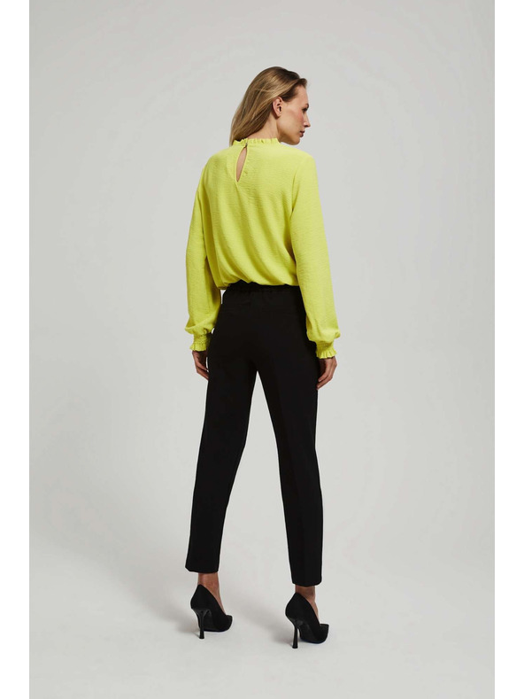 Moodo Moodo fekete strukturált 7/8-os nadrág