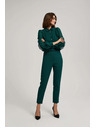 Moodo Moodo smaragdzöld strukturált 7/8-os nadrág
