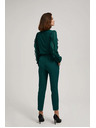 Moodo Moodo smaragdzöld strukturált 7/8-os nadrág