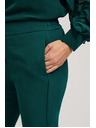 Moodo Moodo smaragdzöld strukturált 7/8-os nadrág
