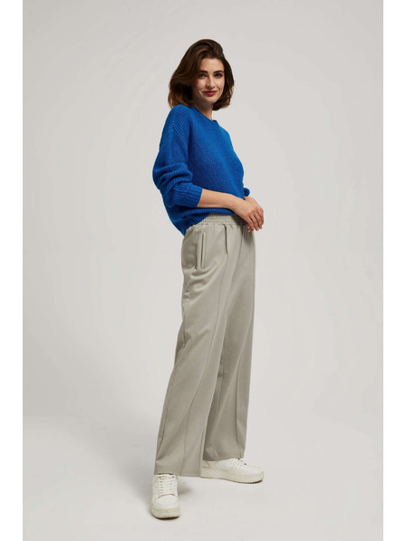 Moodo Moodo barna strukturált bő szárú nadrág