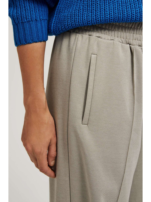 Moodo Moodo barna strukturált bő szárú nadrág