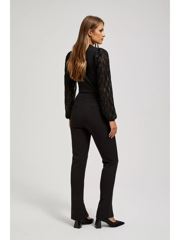 Moodo Moodo strukturált nadrág oldalsó hasítékkal