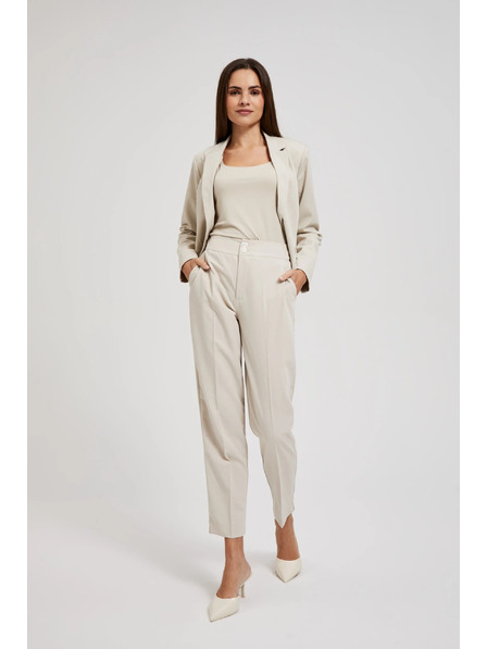 Moodo Moodo sima cigaretta fazonú bézs nadrág