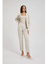 Moodo Moodo sima cigaretta fazonú bézs nadrág
