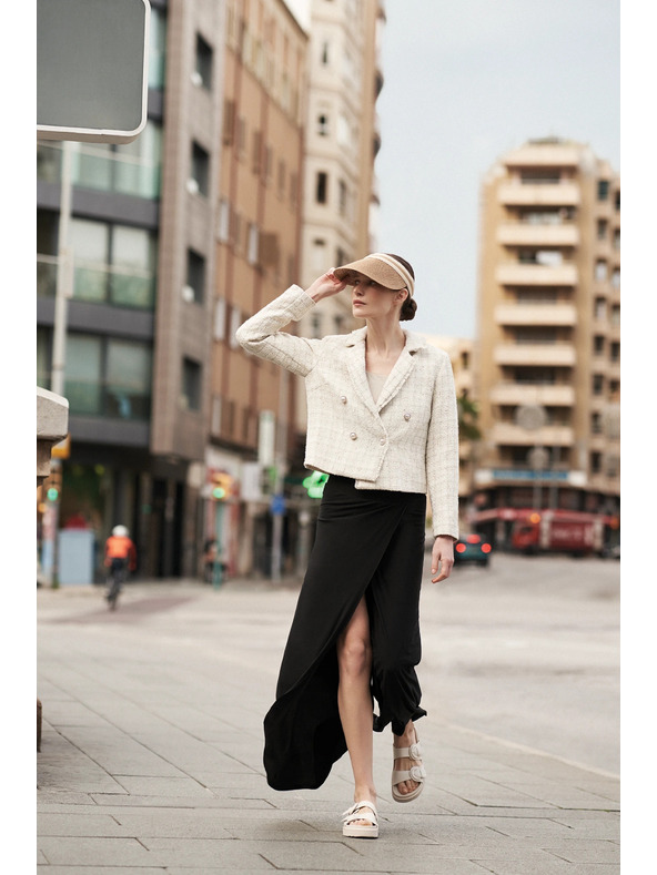 Moodo Moodo fekete bő szárú nadrág