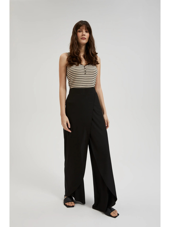 Moodo Moodo fekete bő szárú nadrág