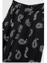 Moodo Moodo fekete finoman mintázott nadrág
