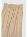 Moodo Moodo bézs gumis derekú bő szárú nadrág