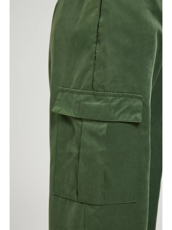 Moodo Moodo khaki cargo nadrág szűkített szárral