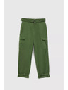 Moodo Moodo khaki cargo nadrág szűkített szárral