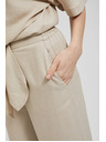 Moodo Moodo lenvászon nadrágszoknya bézs színben
