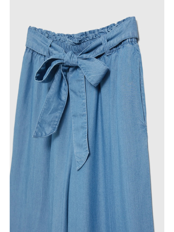 Moodo Kék lyocell széles szárú nadrág Moodo