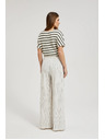 Moodo Fehér csíkos len nadrág Moodo