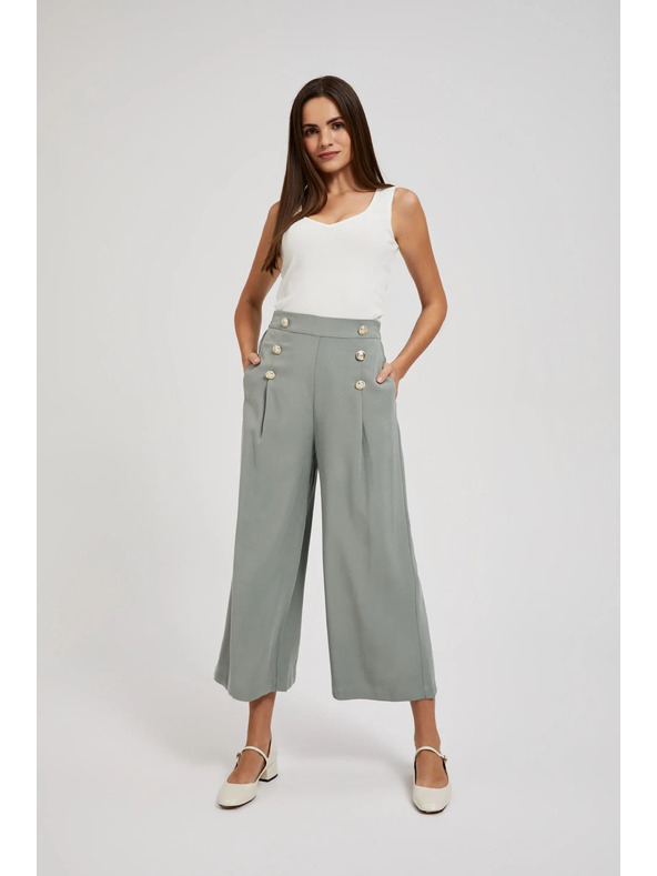 Moodo Olívazöld gombos nadrágszoknya Moodo