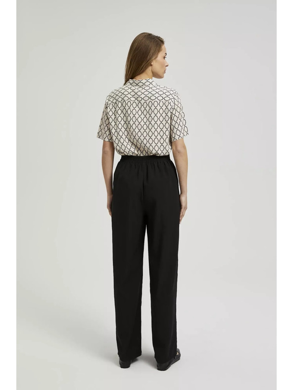 Moodo Sima fekete széles szárú nadrág övvel Moodo