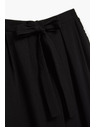 Moodo Sima fekete széles szárú nadrág övvel Moodo