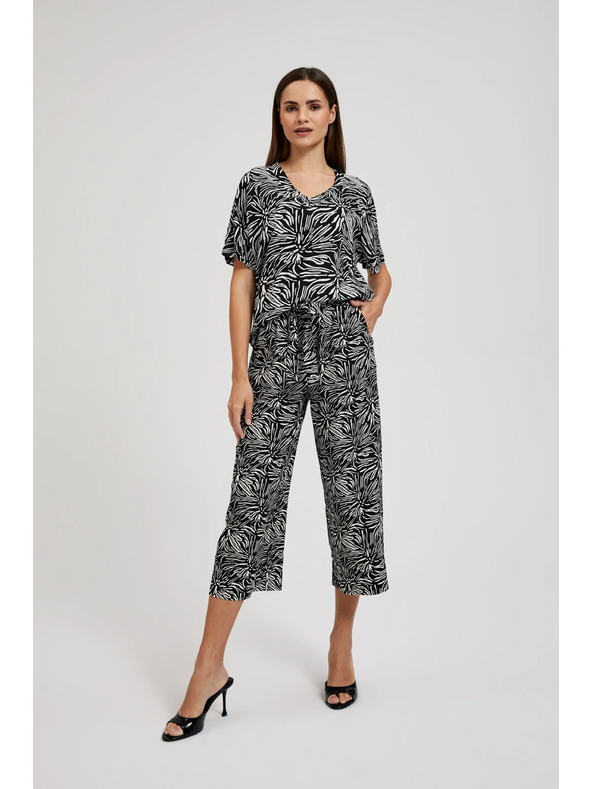 Moodo Fekete mintás nadrágszoknya Moodo