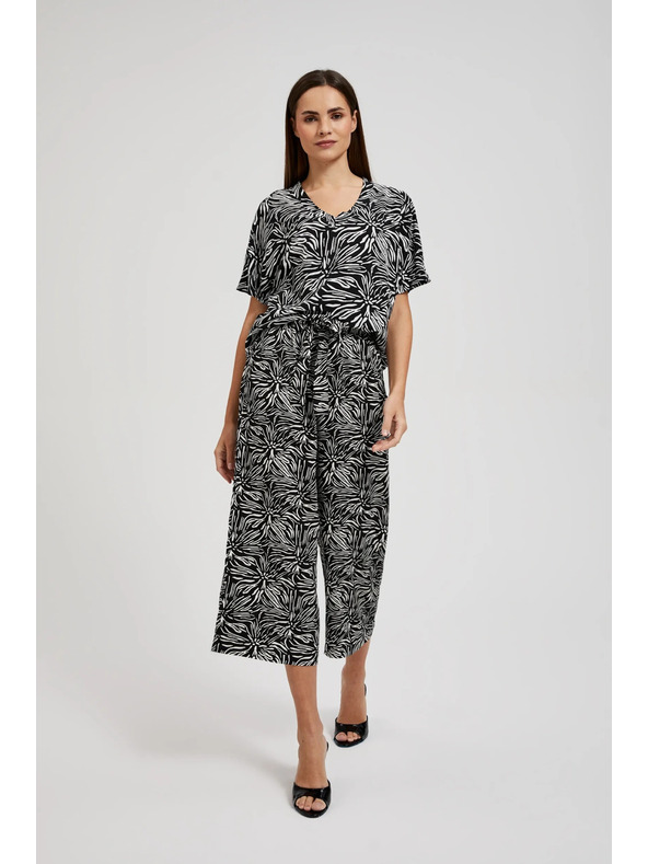 Moodo Fekete mintás nadrágszoknya Moodo