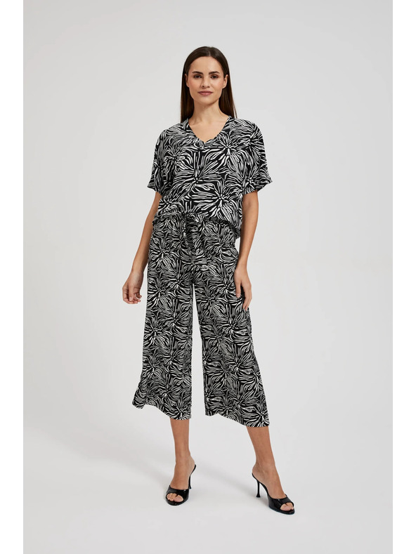 Moodo Fekete mintás nadrágszoknya Moodo