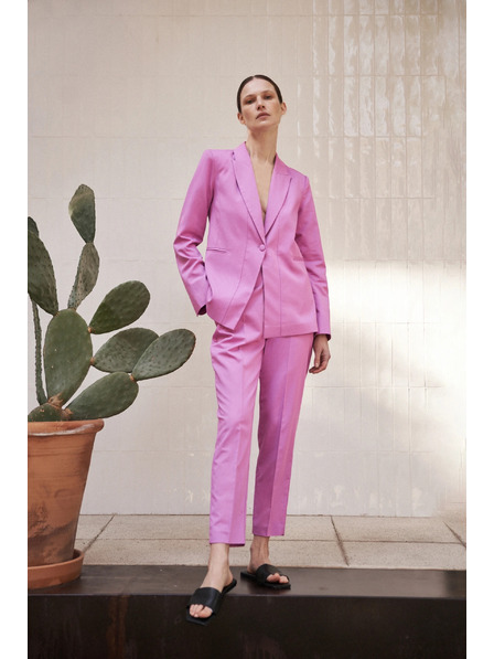 Moodo Alkalmi rózsaszín ráncos nadrág Moodo