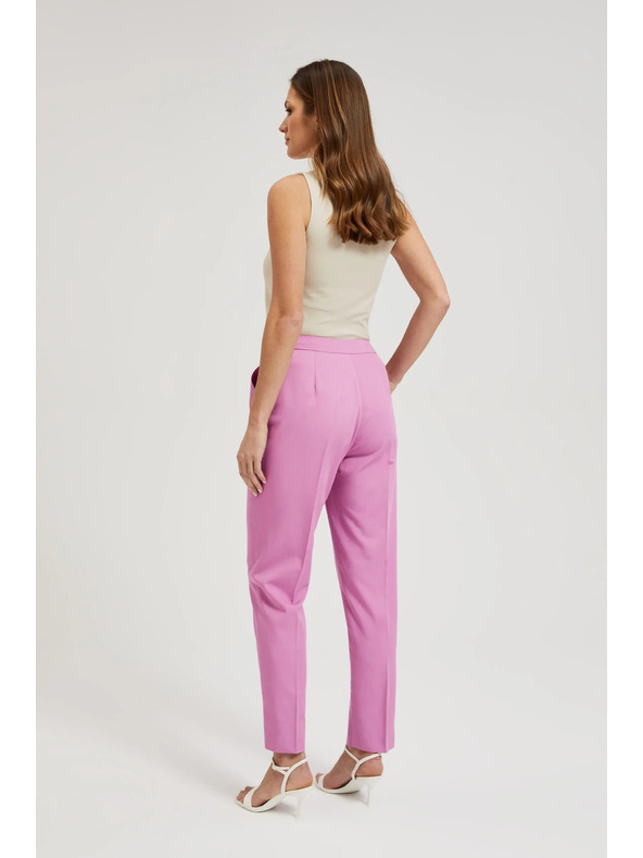 Moodo Alkalmi rózsaszín ráncos nadrág Moodo