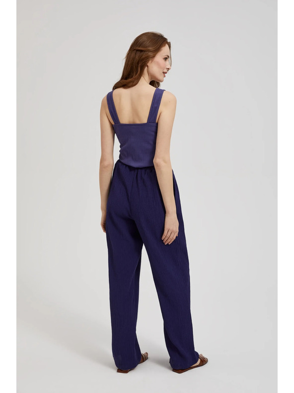 Moodo Lila nadrág széles szárral és övvel Moodo