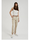 Moodo Bézs nadrág díszövvel Moodo