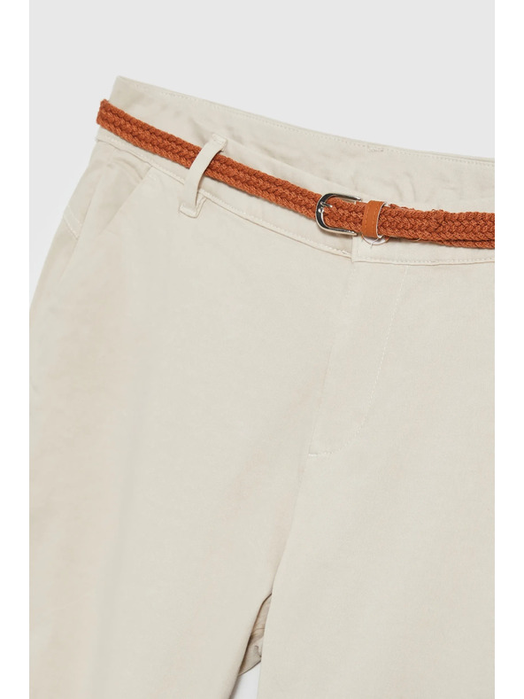 Moodo Bézs nadrág díszövvel Moodo